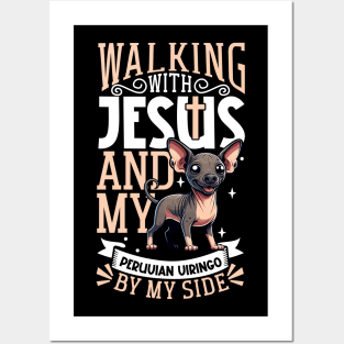 Jesus and dog - Peruvian Hairless Dog Posters and Art